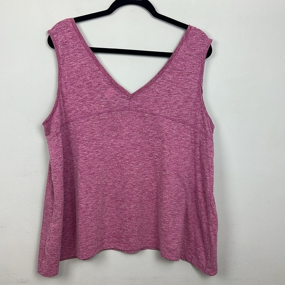 Torrid Magenta Pink Heather Double V-Neck Tank Sz 2X - Picture 7 of 9